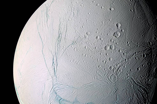 Source: Nasa - Colour enchanced image of Enceladus