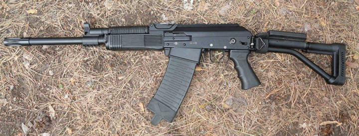 And his new assault rifle. Credit: MilitaryArms, Okhota Rybalka Kirov