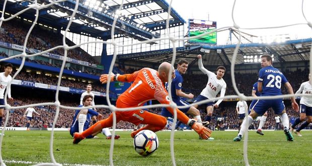 Dele scores against Chelsea. Credit: Peter Nicholls/Reuters