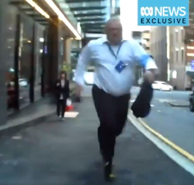 He's got some pace for a big fella. It's like he's trying to make it to the bakery before close. Credit: ABC News