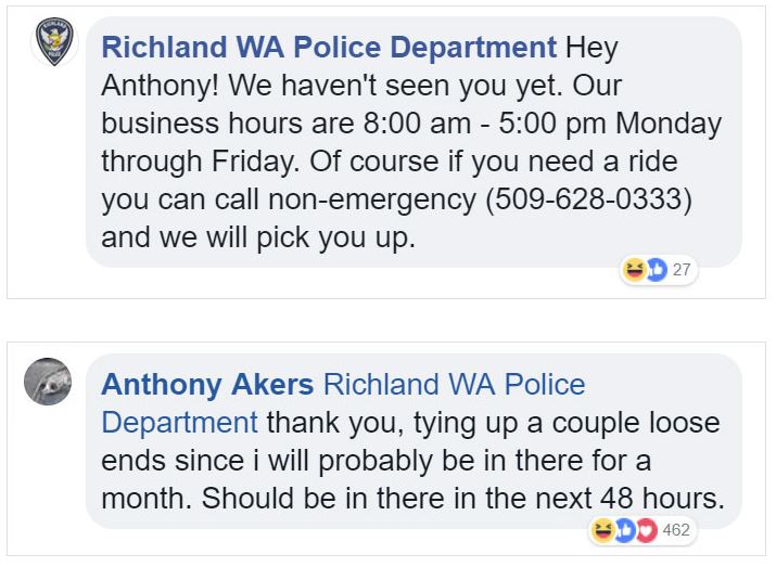 Credit: Facebook/Anthony Akers/Richland WA Police Department