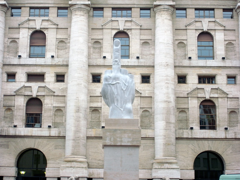 The L.O.V.E statue in Milan. Credit: Fair Use Policy
