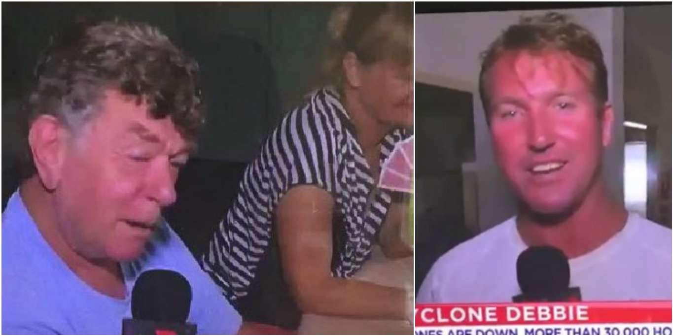 Ozzy Guy Tells X-rated Joke During Cyclone Interview, Reporter Goes Bright Red