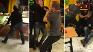 Two Drunk Assholes Run Riot In Chinese Restaurant, Hero Steps In And Deals To Them