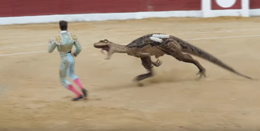 Sickening Ad Using Velociraptor Demonstrates Just How Brutal Bullfighting Is