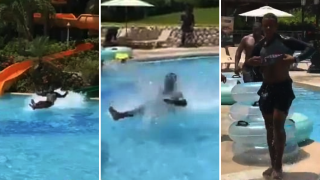 Jamaican Man Performs World’s Smoothest Water Slide Exit And The Internet Is Going Crazy