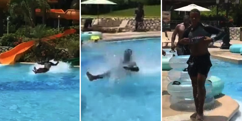 Jamaican Man Performs World’s Smoothest Water Slide Exit And The Internet Is Going Crazy