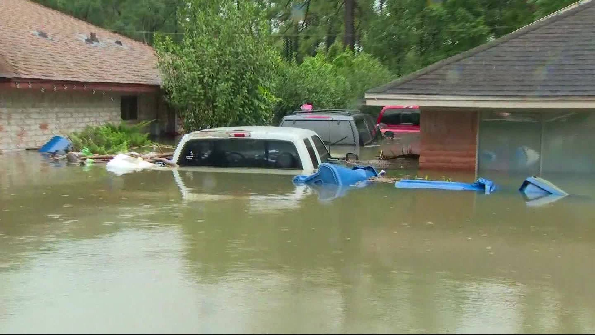 Hurricane Harvey floodwaters. (Credit: CNN)