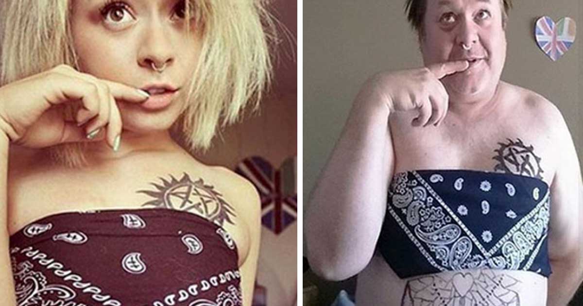 Dad Recreates Daughter’s Selfies And Now Has Twice As Many Followers