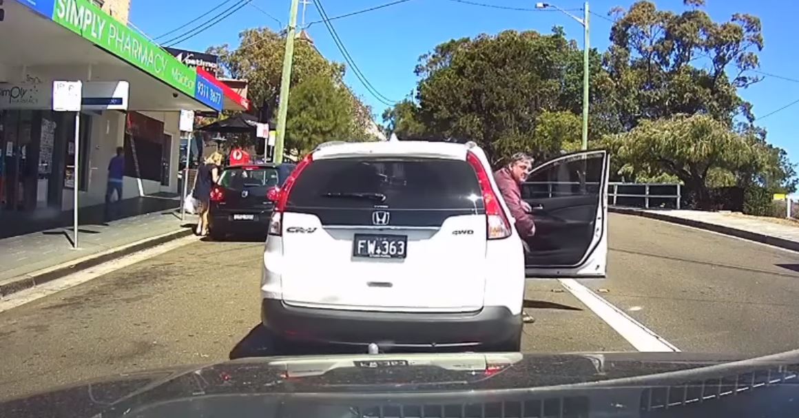 Angry Driver Nearly Runs Himself Over In Road Rage Incident