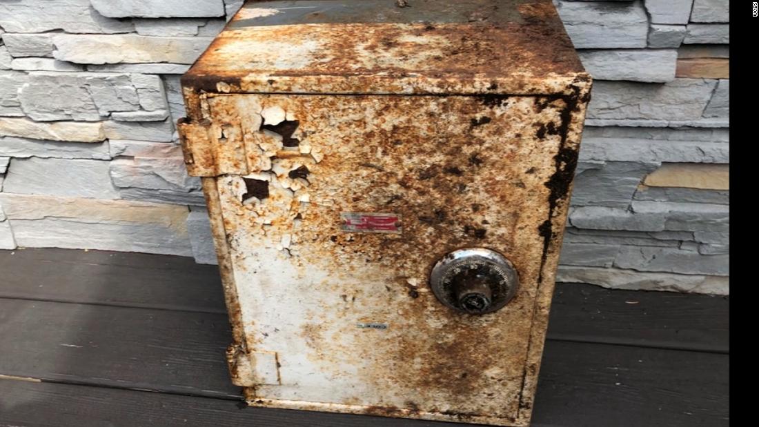Couple finds buried safe in their backyard