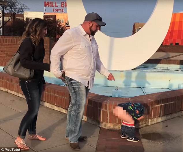 "Now that I'm gonna be your dad, you can pull my...wait, are you peeing?" Credit: YouTube