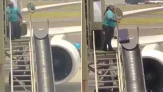 Passenger captures footage of baggage handler carelessly tossing luggage into the air