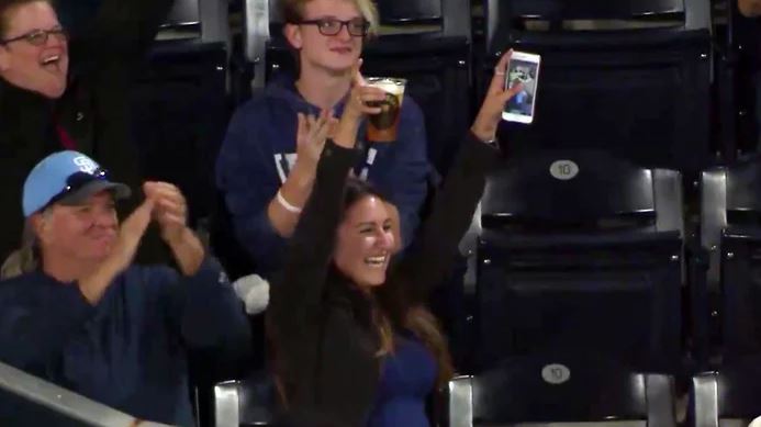 Legendary Sheila Catches Foul Ball In Her Beer At The Baseball