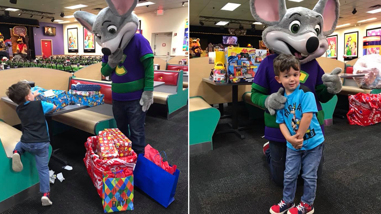 Chuck-E Cheese employees buy presents for kid after no one shows up to his ...