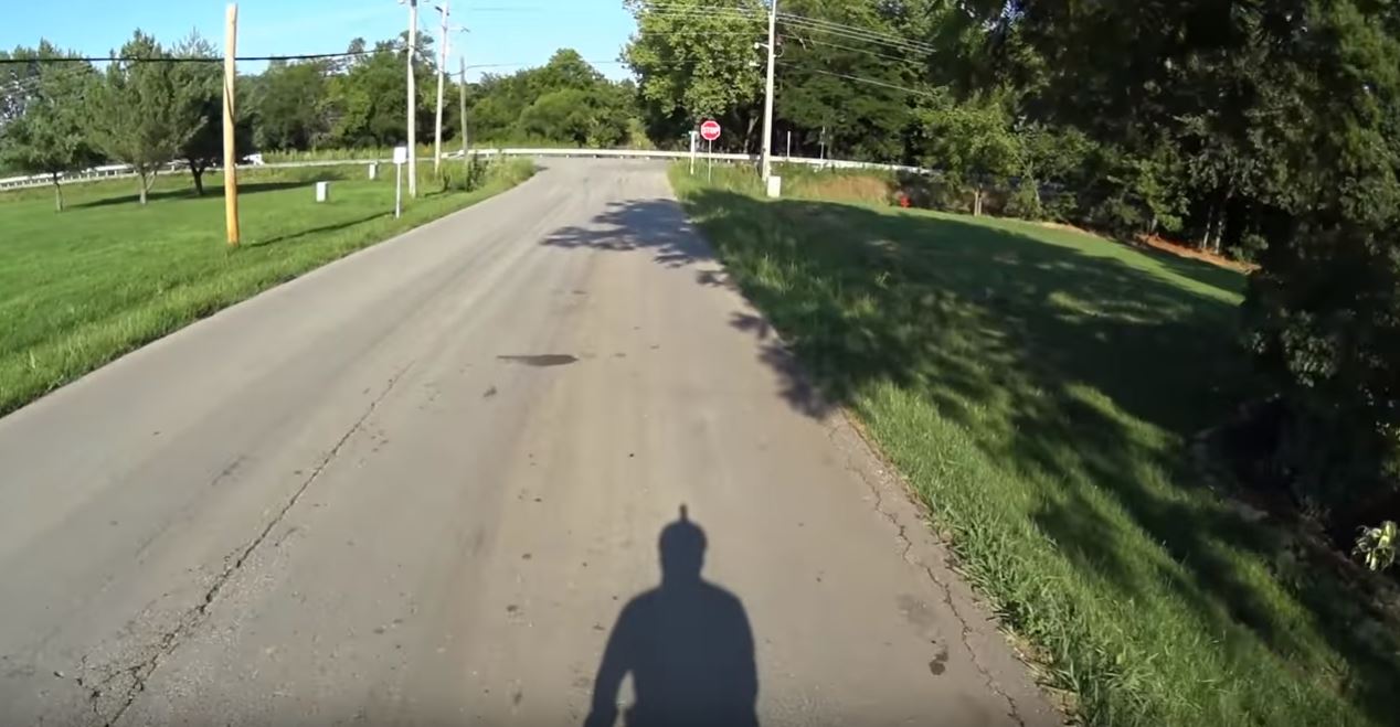 William Fasanello just riding along with what looks like a forehead erection according to this shadow. Credit: William Fasanello