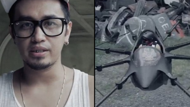Bloke builds his own flying drone car after getting the sh*ts with traffic
