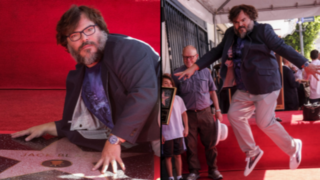 Jack Black’s celebration for receiving Hollywood star was brilliant