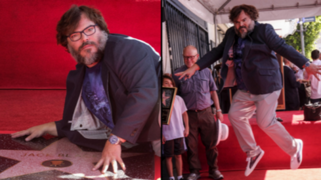 Jack Black’s celebration for receiving Hollywood star was brilliant