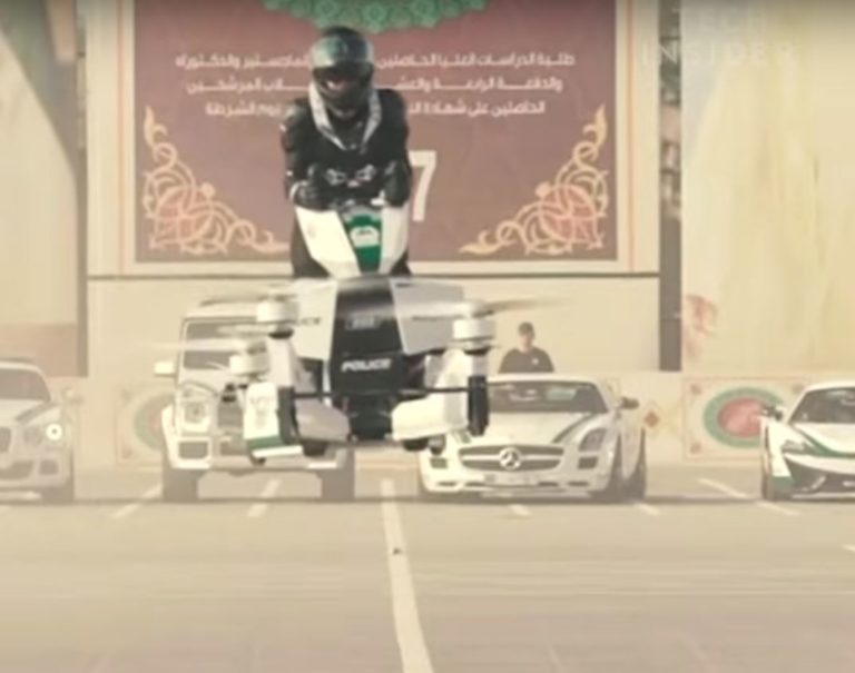 Dubai police have started using giant drone looking hoverbikes