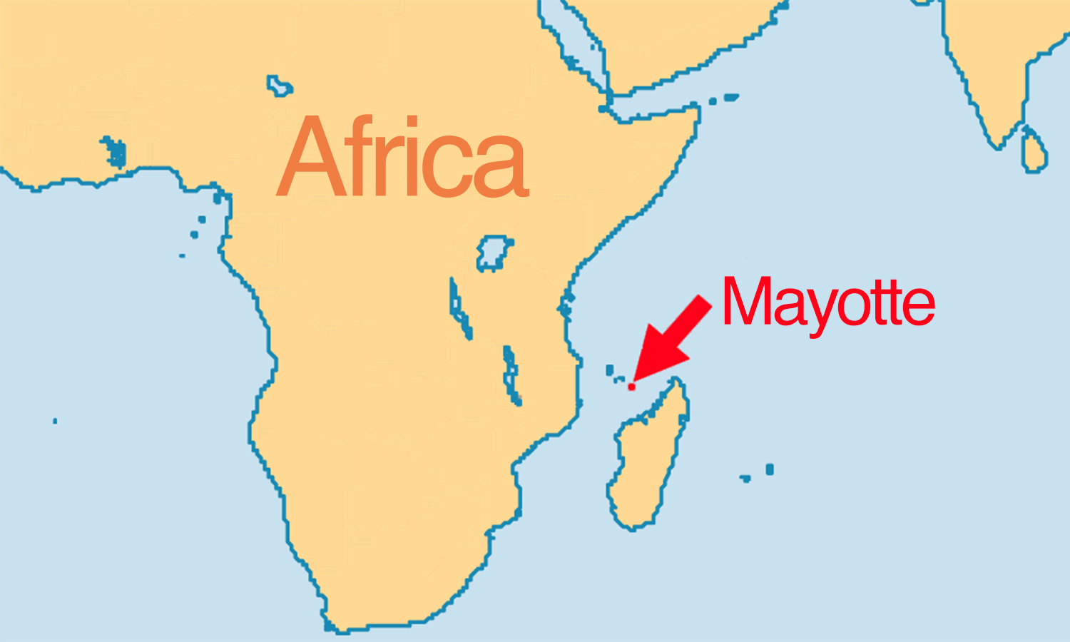It centred here on the island of Mayotte. Credit: Cision