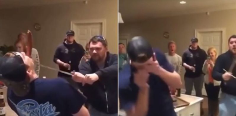 Drunk bloke lets “ninja” slice sausage in his mouth with sword, backfires terribly