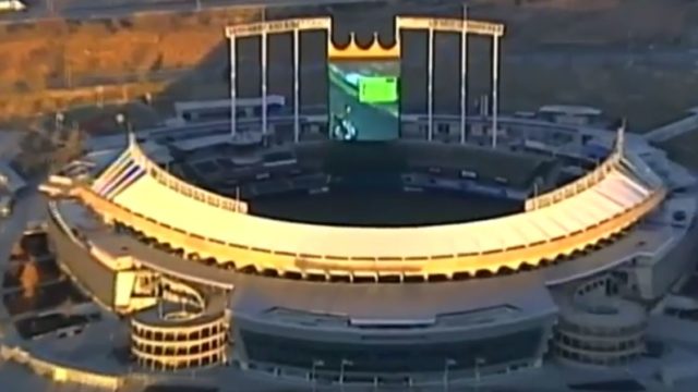 News Chopper catches stadium staff playing Mario Kart on the scoreboard