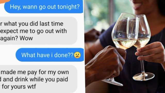 Sheila loses her sh*t after bloke refuses to pay for her lobster dinner and $130 bottle of wine