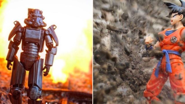 This toy photographer uses explosions to take awesome shots of action figurines
