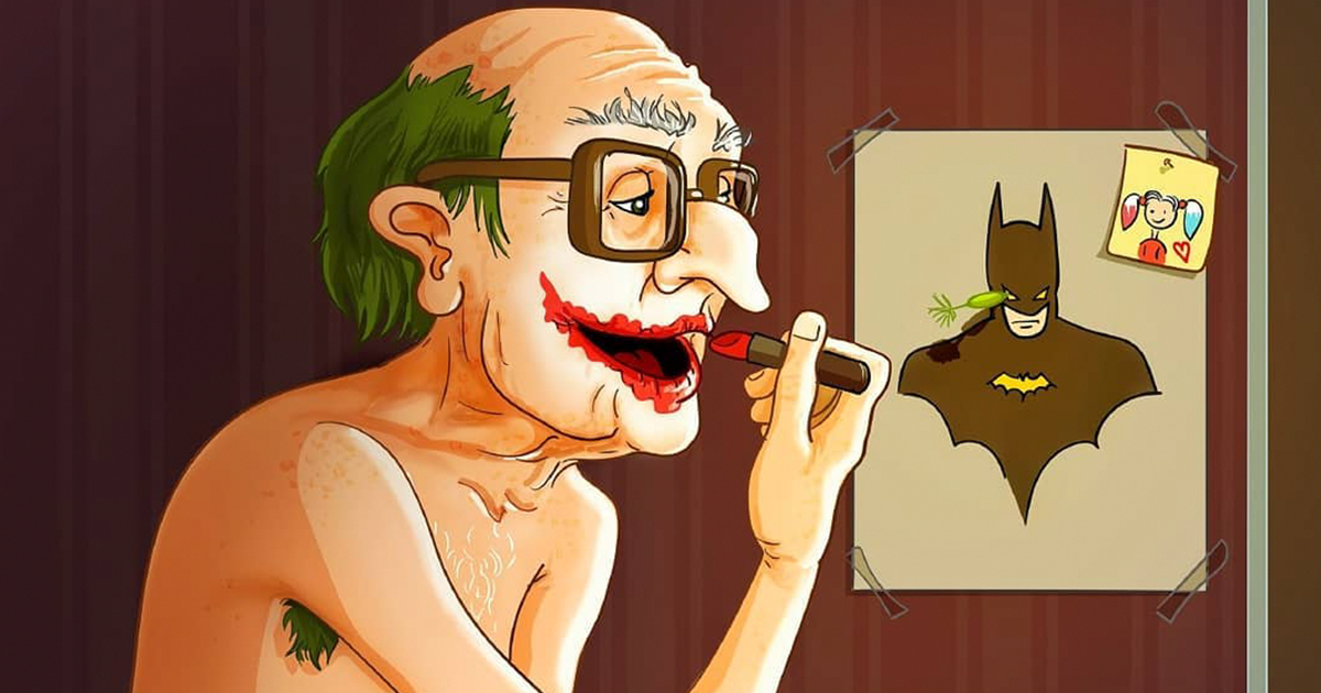 Russian artist illustrates what would happen if famous characters got old