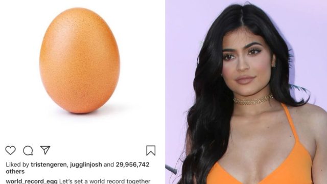 A photo of an egg has beaten Kylie Jenner’s record for most Instagram likes
