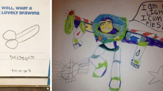 When kids drawings go horribly wrong