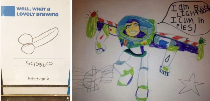 When kids drawings go horribly wrong