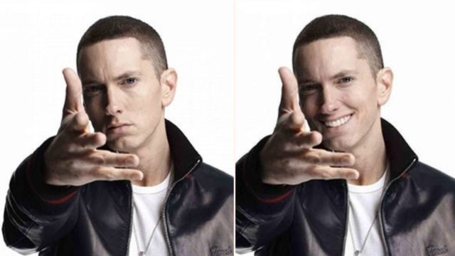 Bloke notices Eminem never smiles, so he photoshops him brilliantly