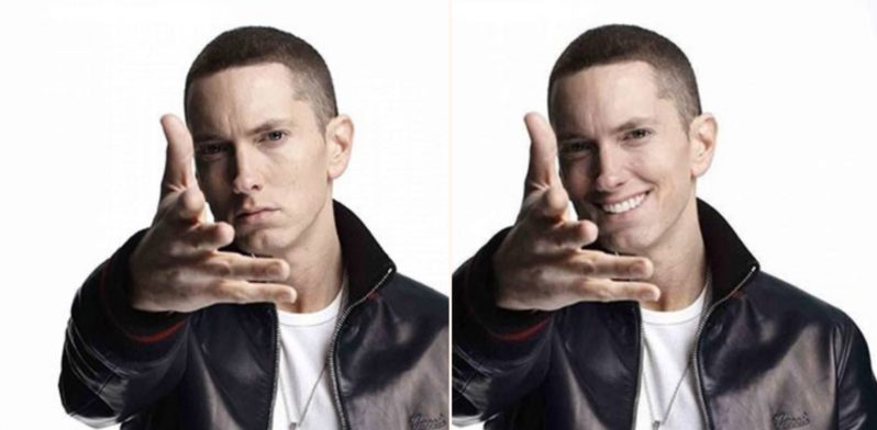 Bloke notices Eminem never smiles, so he photoshops him brilliantly