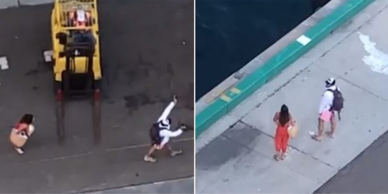 Couple watches on as cruise ship leaves them stranded in the Bahamas