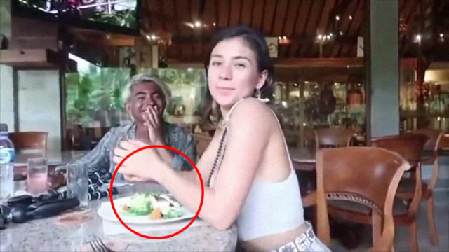 Vegan ‘influencer’ gets caught eating fish and awkwardly tries to hide it on camera