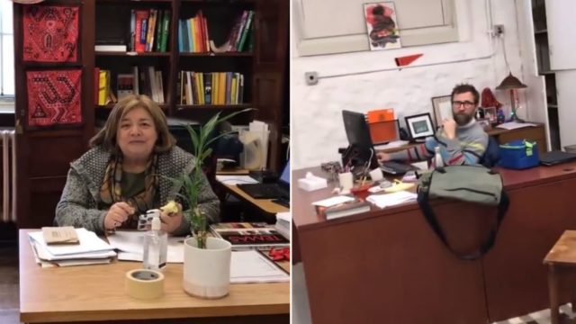 Bloke goes around calling teachers by their first name and filming their reaction