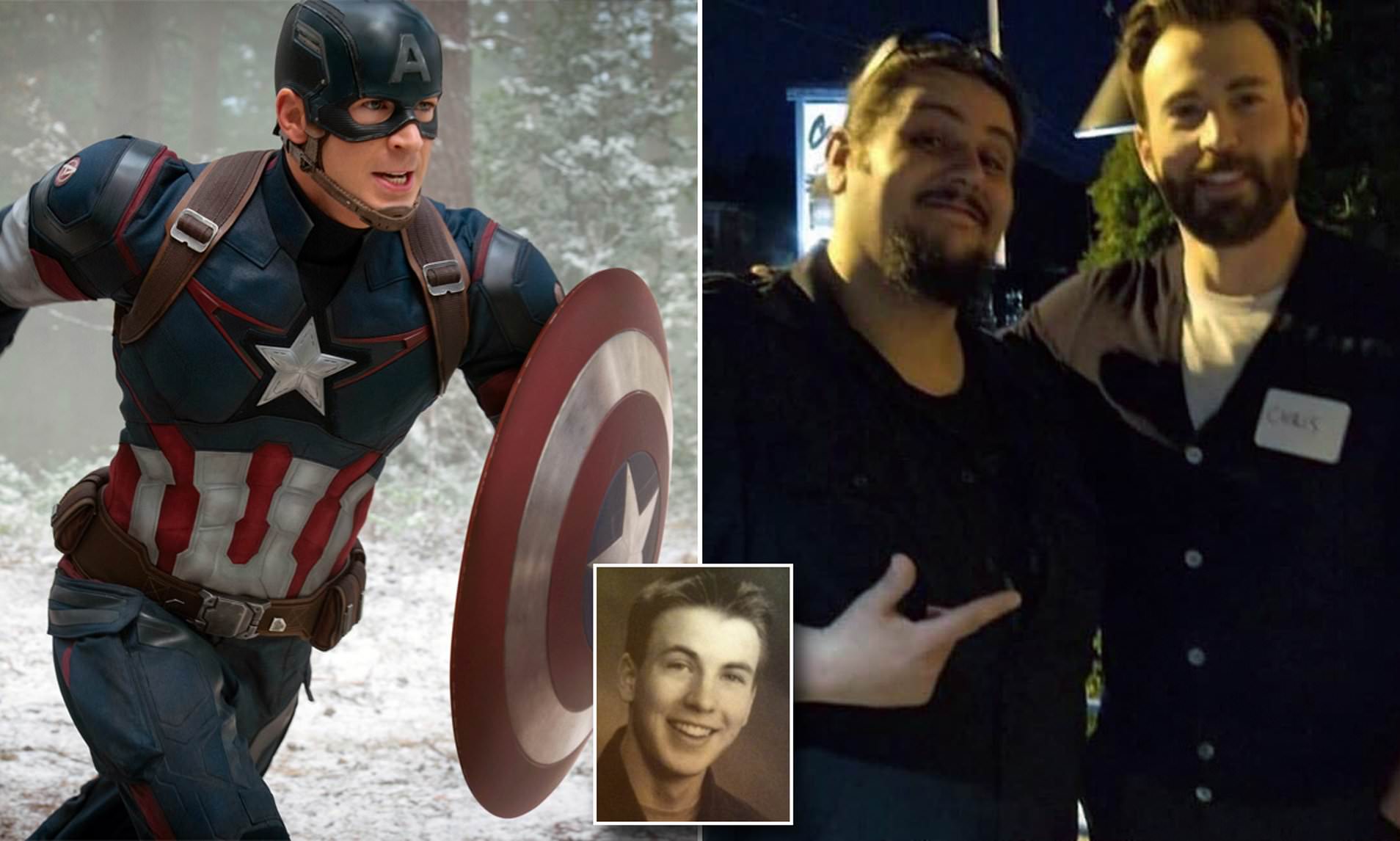 Chris ‘Captain America’ Evans rocked up to his high school reunion like a boss