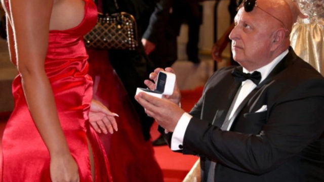 63-year-old millionaire proposes to 25-year-old reality star on red carpet at Cannes