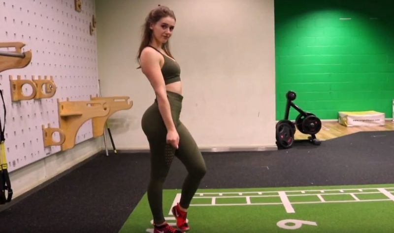 Sheila demonstrates how to work out like an Instagram influencer