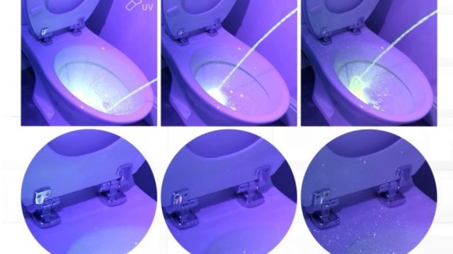 UV light shows just how messy a standing pee is