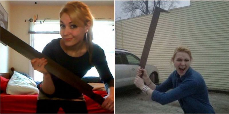 This sheila demonstrates how her Uruk-Hai sword is more practical than you think