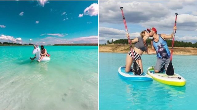 Russian Instagram influencers have been posing in a toxic lake