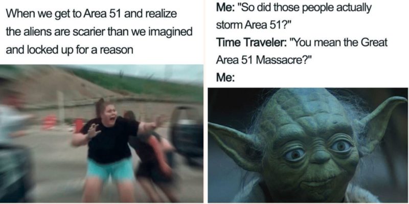 The internet's best memes and reactions to Area 51 stormers