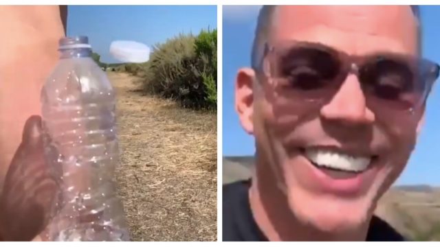 Steve-O completed the bottle-cap challenge in the most Steve-O way possible
