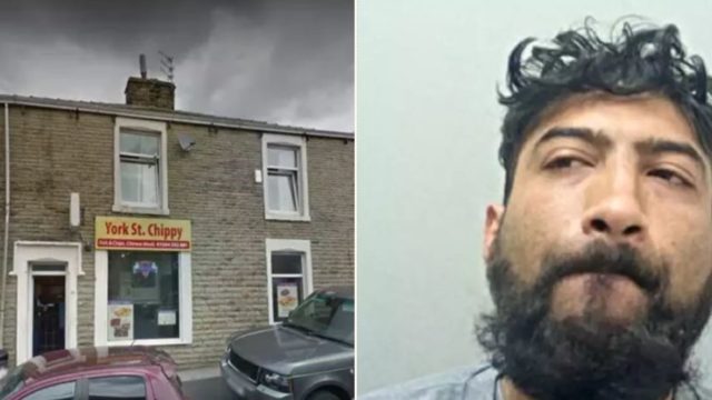 Bloke found covered in curry sauce after drunkenly breaking into chip shop