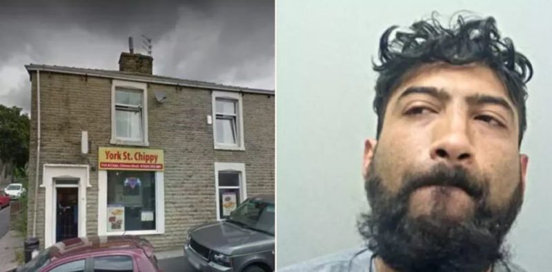 Bloke found covered in curry sauce after drunkenly breaking into chip shop