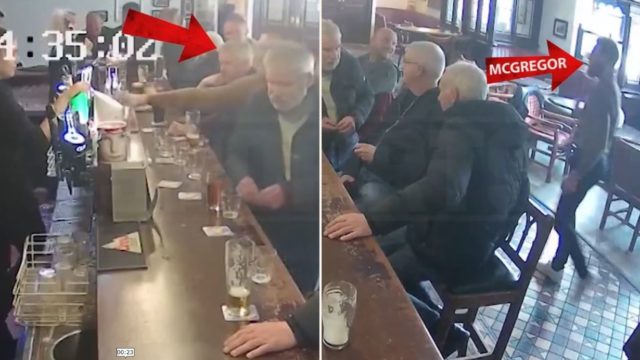 Old bloke barely flinches as Conor McGregor punches him for refusing to drink his whiskey