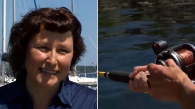 Sheila catches fish with two mouths!